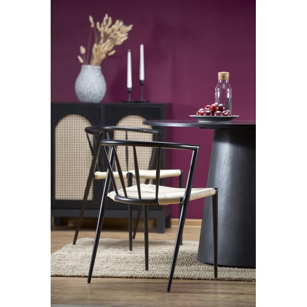 Table à manger Ginter Ø120 cm - Noir Table à manger Ginter Ø120 cm - Noir