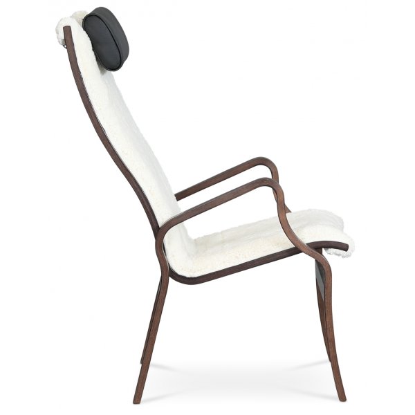 Lammet f�t�lj i f�rskinn scandinavian moonlight - M�rk valn�t