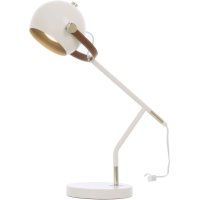 Skrivbordslampa Bow - Vit/brun/silver Skrivbordslampa Bow - Vit/brun/silver