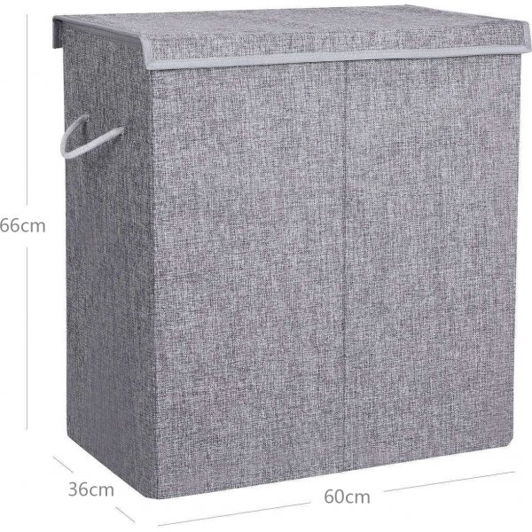 Panier  linge Petronella 142 l - Gris clair