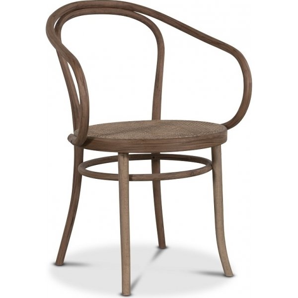 No 30 karmstol med rottingsits - Vintage/Rotting