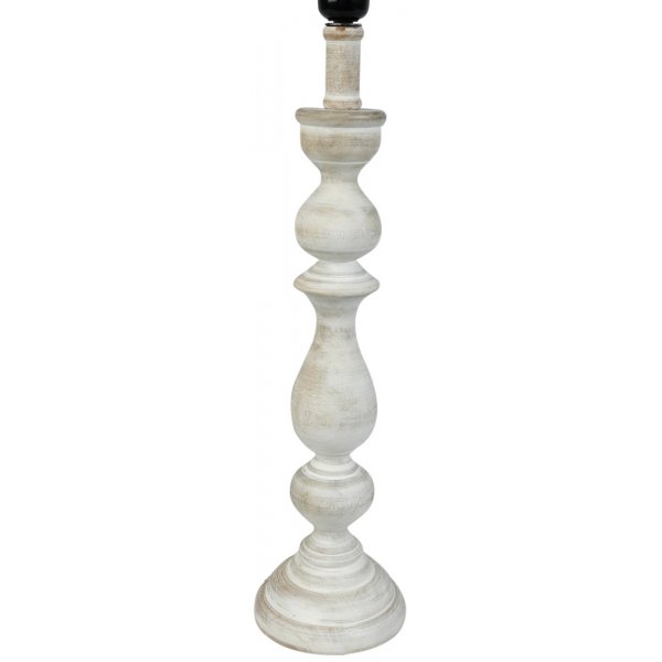 Mango lampfot H50x12 cm - Whitewash