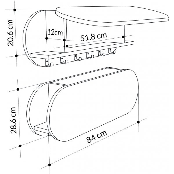 Cintre chromé - Blanc Cintre chromé - Blanc