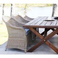 Utebord Oxford 220 cm - Brunlaserat