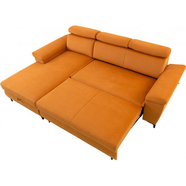 Santi slaapbank links - Oranje Santi slaapbank links - Oranje