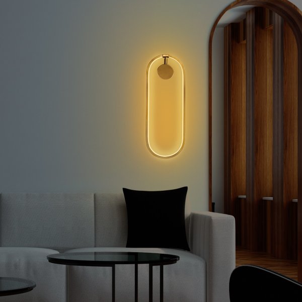 Tranceto wandlamp - Goud