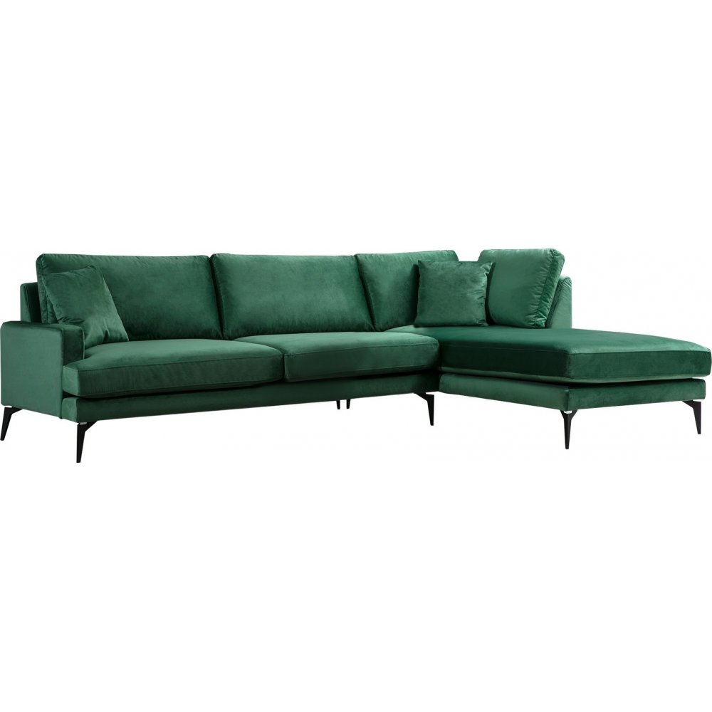 Papira hörnsoffa höger - Grön - Soffor med divan, Divansoffor, Soffor