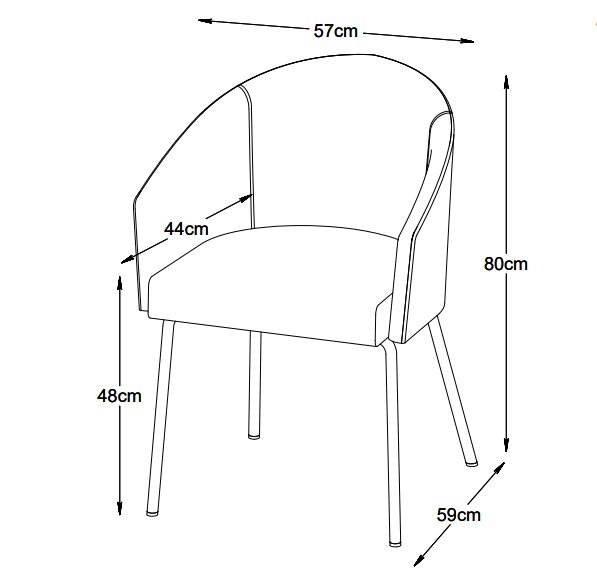 Chaise Erik en tissu jaune Chaise Erik en tissu jaune