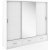 Mervyn garderob med skjutdrrar och innehll B250 cm - Vit