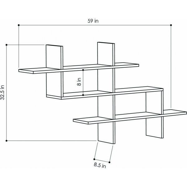Bovid vägghylla - Ek Bovid vägghylla - Ek