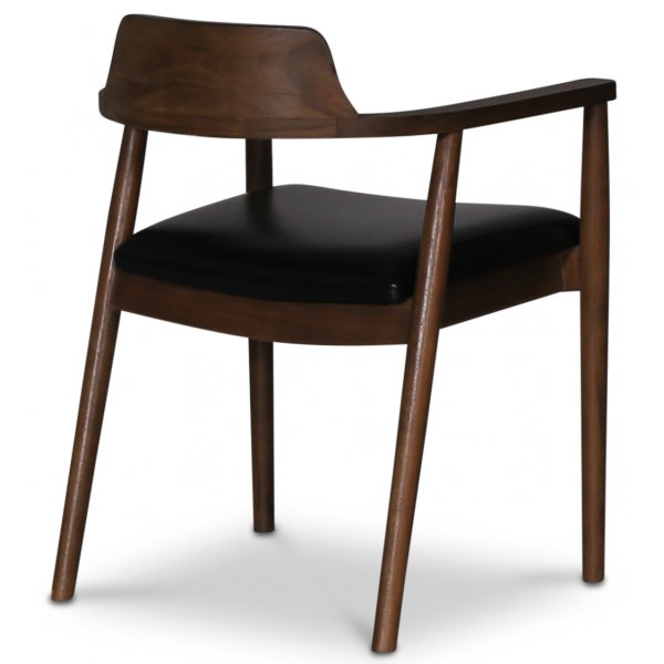 Alvares karmstol - Teak/Svart PU Alvares karmstol - Teak/Svart PU
