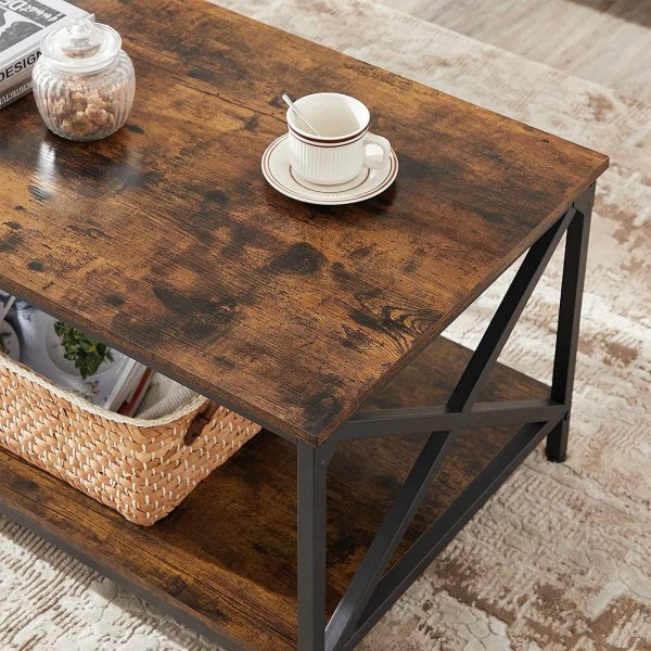 Amos soffbord 100 x 55 cm - Brun/svart Amos soffbord 100 x 55 cm - Brun/svart