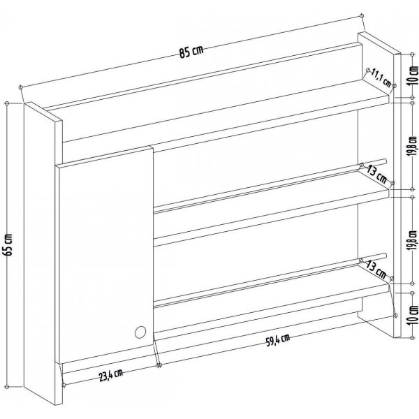 Knerr wandplank - Eiken
