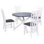 Skagen matgrupp - Bord inklusive 4 st stolar - Vit/Brun