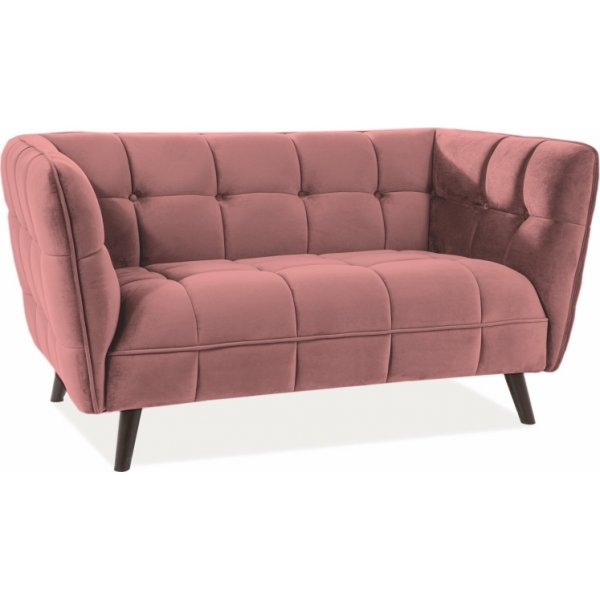 Renae 2-sits soffa - Rd sammet