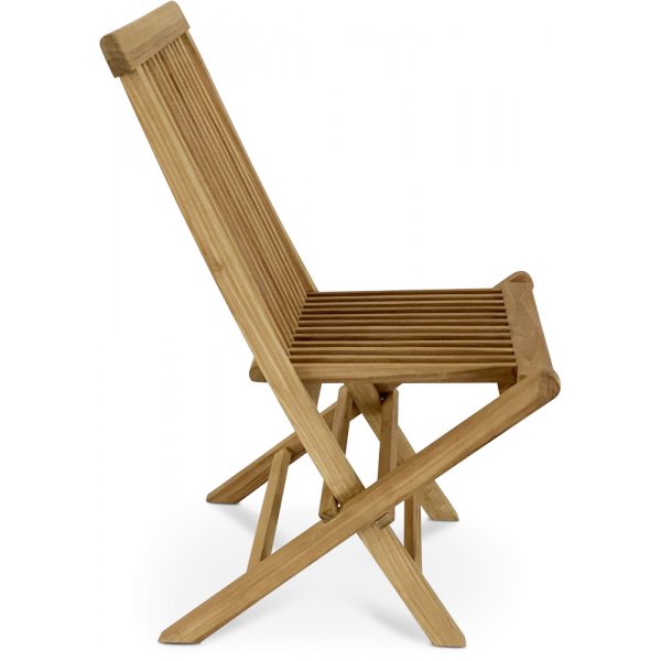 Matgrupp med 4 stolar och matbord Ø122 beige/teak - Merca/Saltö Matgrupp med 4 stolar och matbord Ø122 beige/teak - Merca/Saltö