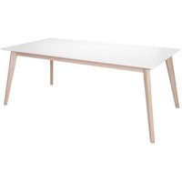 Century matbord 200 cm - Vit/Ljus ek Century matbord 200 cm - Vit/Ljus ek