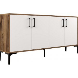 Buffet Kyiv 160 cm - Noyer/blanc