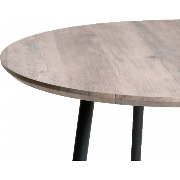Smokey ronde eettafel 80 cm - Grijs + Meubelpoten