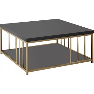 Zenn soffbord 90 x 90 cm - Antracit/guld