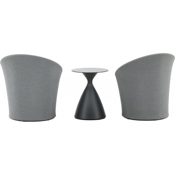 Groupe lounge Spoga - Noir/Gris Groupe lounge Spoga - Noir/Gris