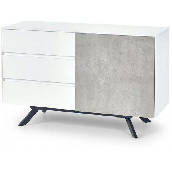 Bessie sideboard - Vit/betongmnster