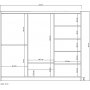 Inci kledingkast 210 x 50 x 210 cm - Wit