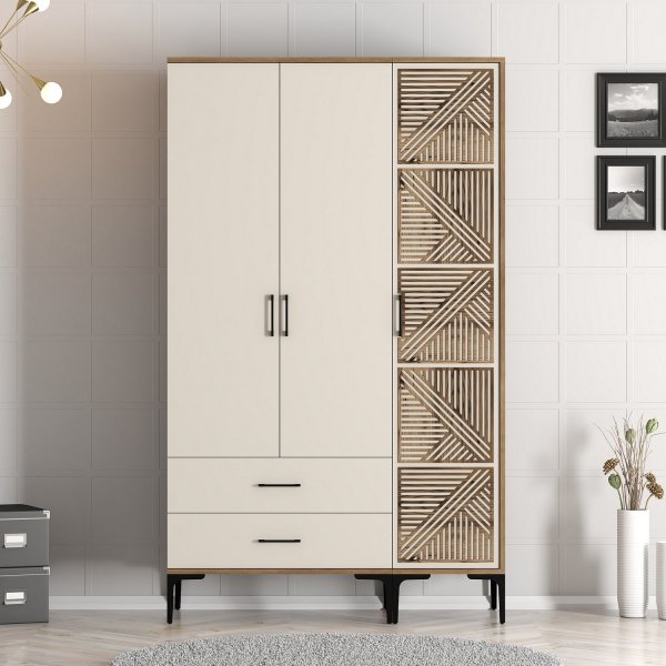 Armoire Kumsal 7 Noyer/crème Armoire Kumsal 7 Noyer/crème