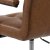 Chaise de bureau Cosmo avec accoudoirs - PU marron