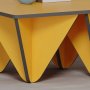 Diamant soffbord 80 x 80 cm - Senapsgul/antracit