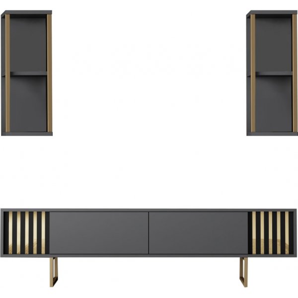 Erki TV-bnk - Antracit/svart