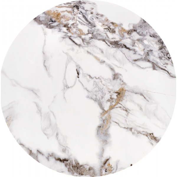 Table basse Formosa 60 cm - Marbre blanc/noir