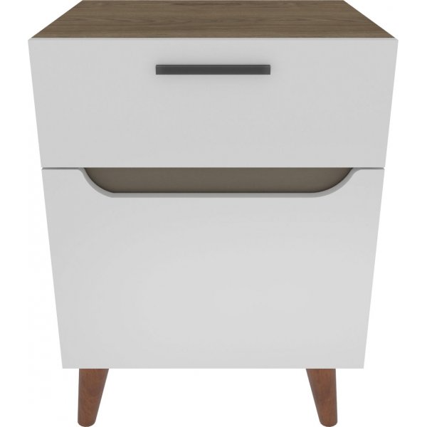 Losso nachtkastje - Wit/eiken