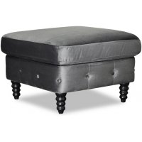 Ashford chesterfield fotpall - Mörkgrå sammet Ashford chesterfield fotpall - Mörkgrå sammet