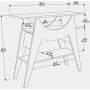 Ese avlastnigsbord 100 x 35 cm - Vit