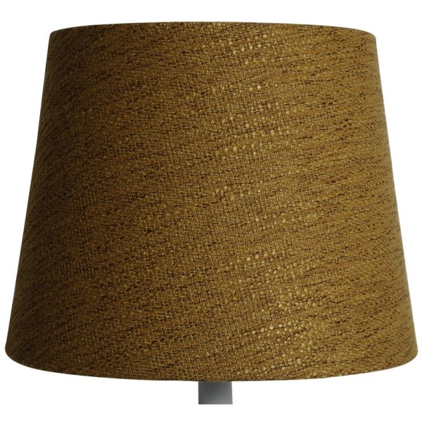 Rund lampskrm 22x28x22 cm - Guldbrun (grovt linne)