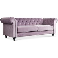 Chesterfield Royal 3-sits soffa - ljusrosa sammet Chesterfield Royal 3-sits soffa - ljusrosa sammet