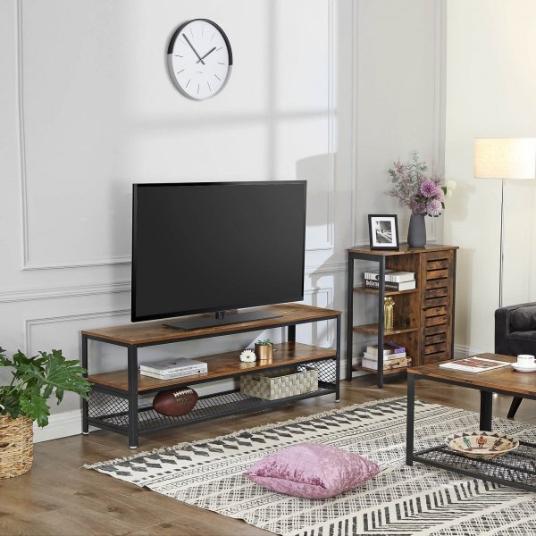 Maxwell TV-bnk 140 cm - Brun/svart