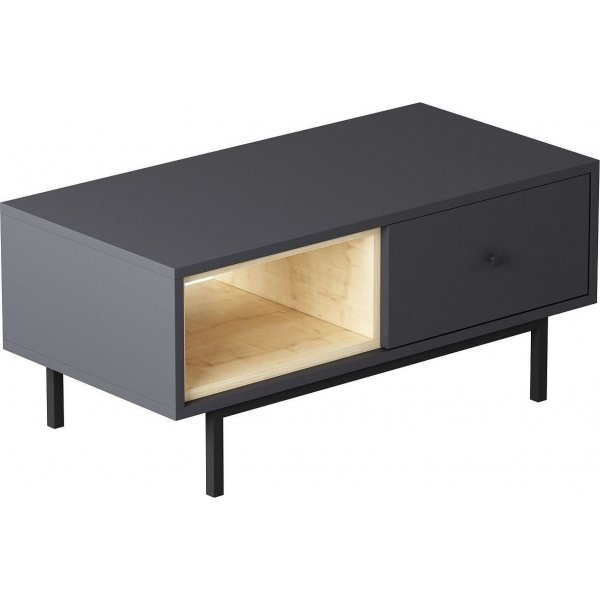 Naturel soffbord 90 x 45 cm - Antracit Naturel soffbord 90 x 45 cm - Antracit