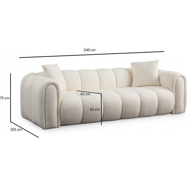 Canapé 3 places Puffy - Blanc Canapé 3 places Puffy - Blanc