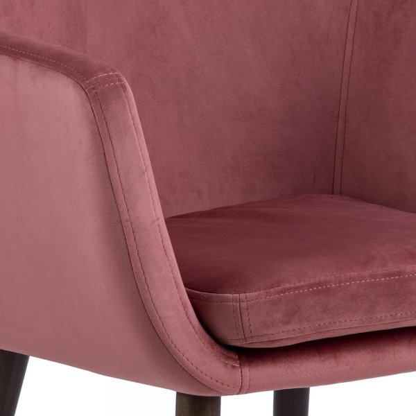 Fauteuil Nora - Rose/chêne Fauteuil Nora - Rose/chêne