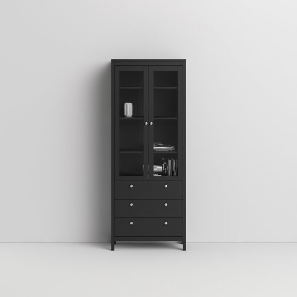Vitrinekast Madrid - Zwart