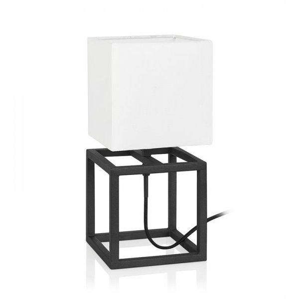 Cube bordslampa 34 cm - Svart/vit