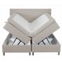 Sng med frvaring / Boxbed - 160x200 cm - Beige