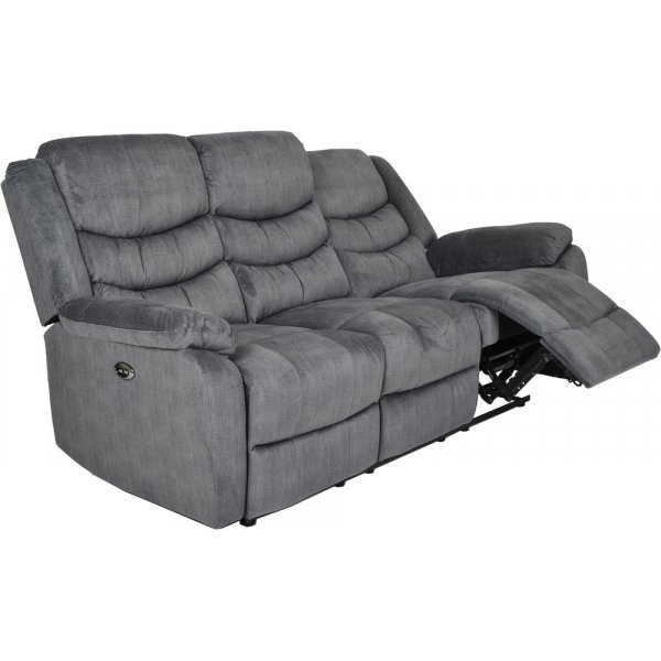 Canap Inclinable lectrique Winfield 3 Places - Gris Fonc