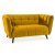 Renae 2-sits soffa i gul sammet