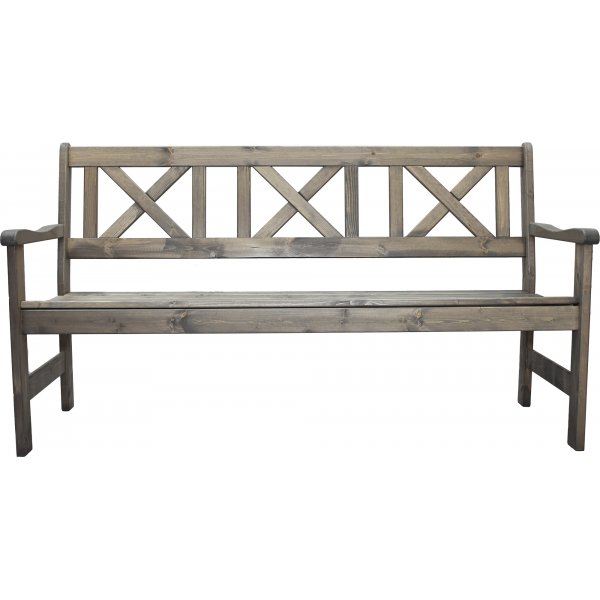 Bollns tuinbank 3-zits - Grijs + Vlekverwijderaar voor meubels