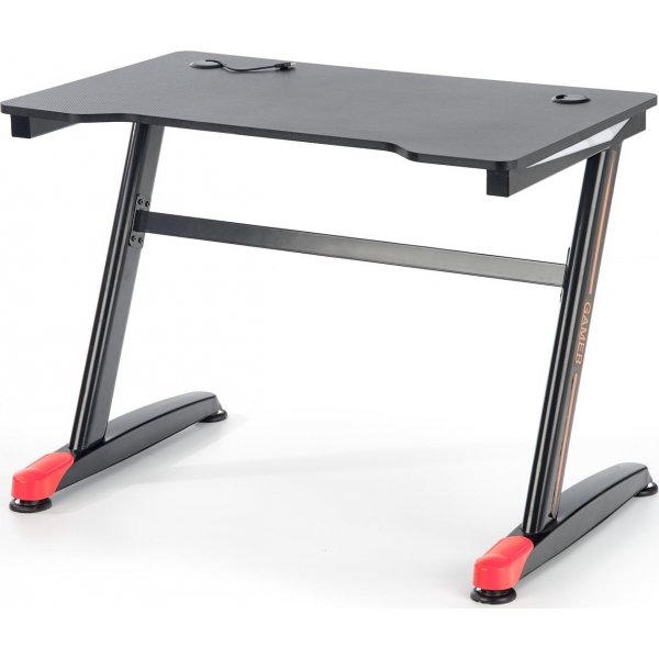 Skrivbord Astal med LED-belysning - Svart & rd