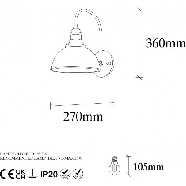 Varzan wandlamp - Vintage