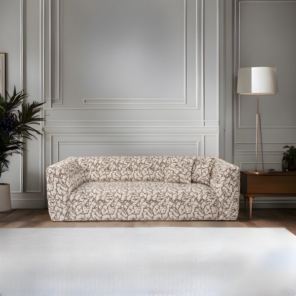 Cady 3-sits soffa - Beige/brun Cady 3-sits soffa - Beige/brun
